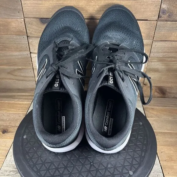 New Balance 520 Mens Size US 11 4E Black Lace Up Athletic Comfort Sneakers