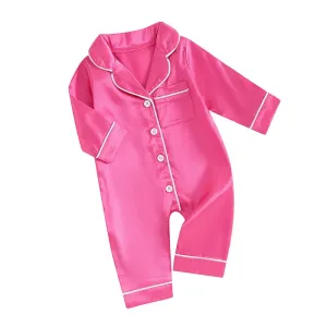Newborn Button Down Romper Pjs
