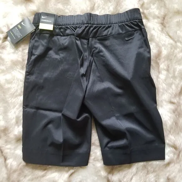 NIKE Dri-Fit Women's UV 10&quot; Bermuda Golf Shorts Black Size S