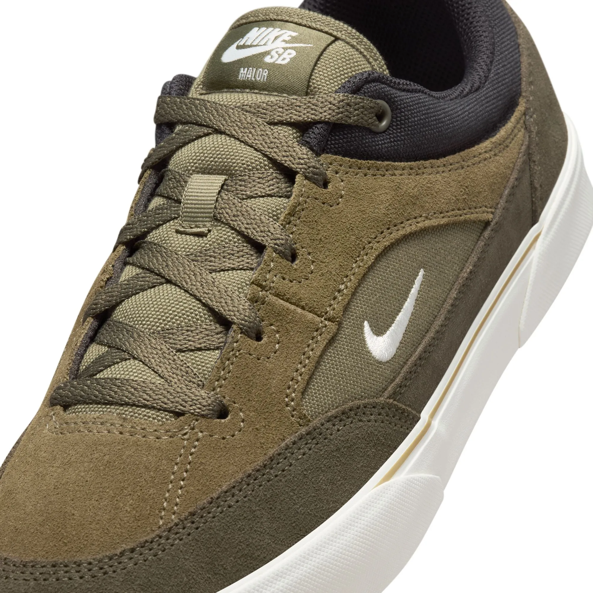 Nike SB Malor Skate Shoe- MEDIUM OLIVE/SAIL-CARGO KHAKI-BLACK