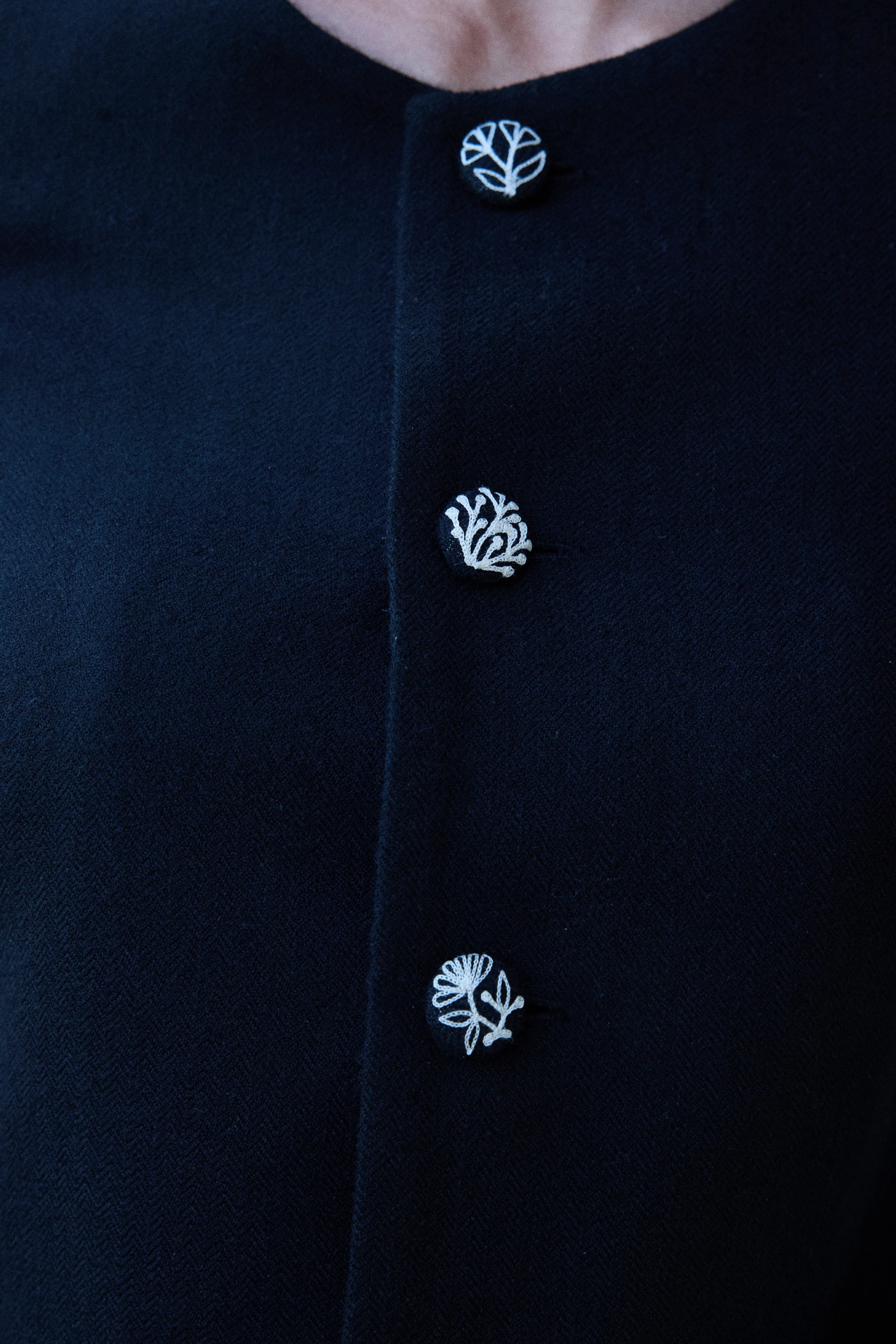 Nubra Woollen Top Jacket (Black) & Brussels Woollen Pants (Black)