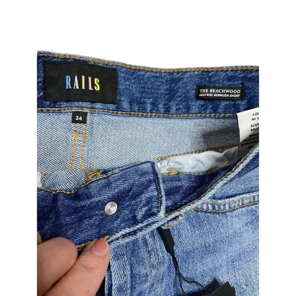 NWT The Rails Beachwood Bermuda Jean Shorts-sz 24