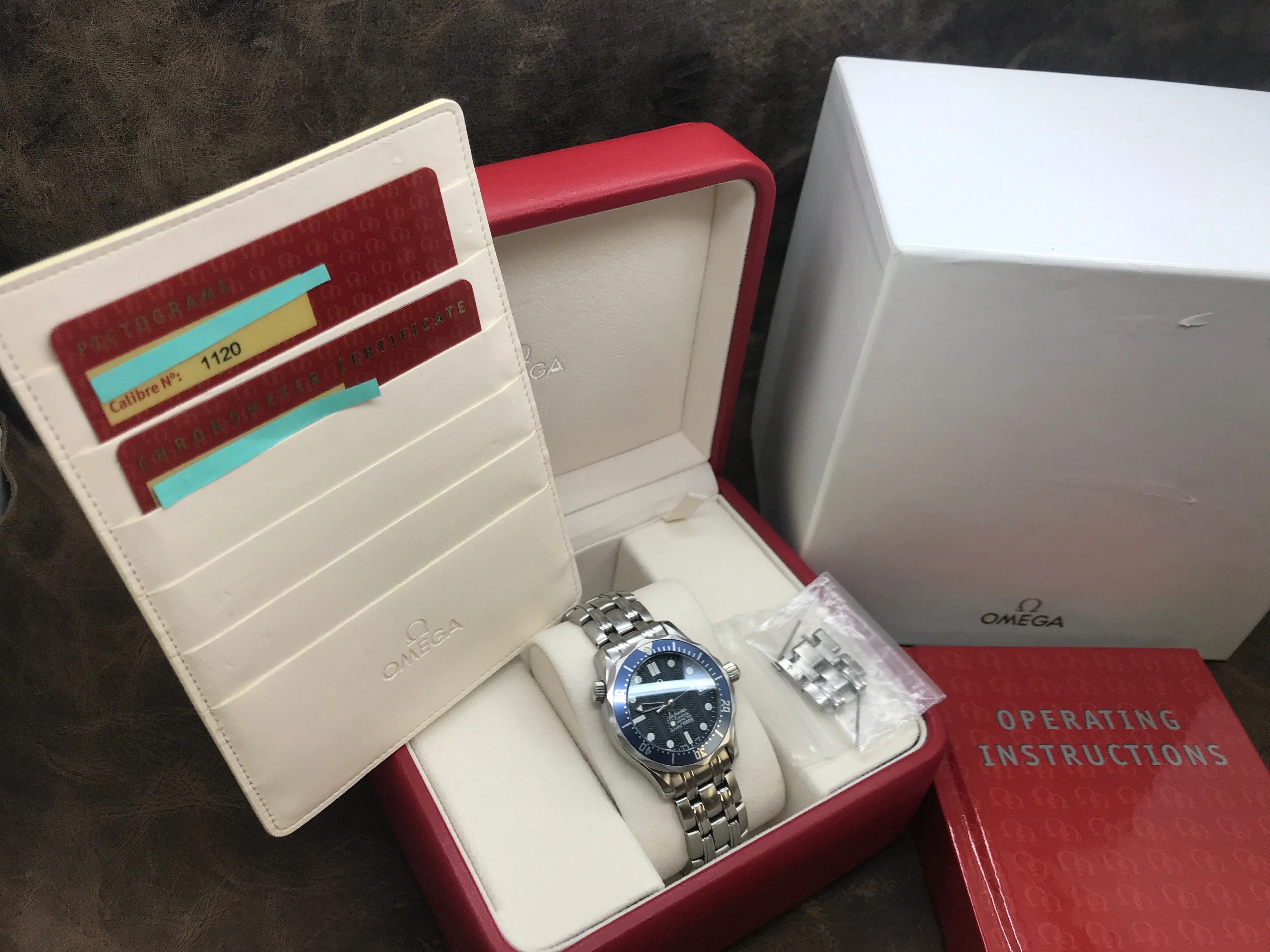 Omega Seamaster 300m 2551.80.00 Blue Wave Dial Automatic Watch