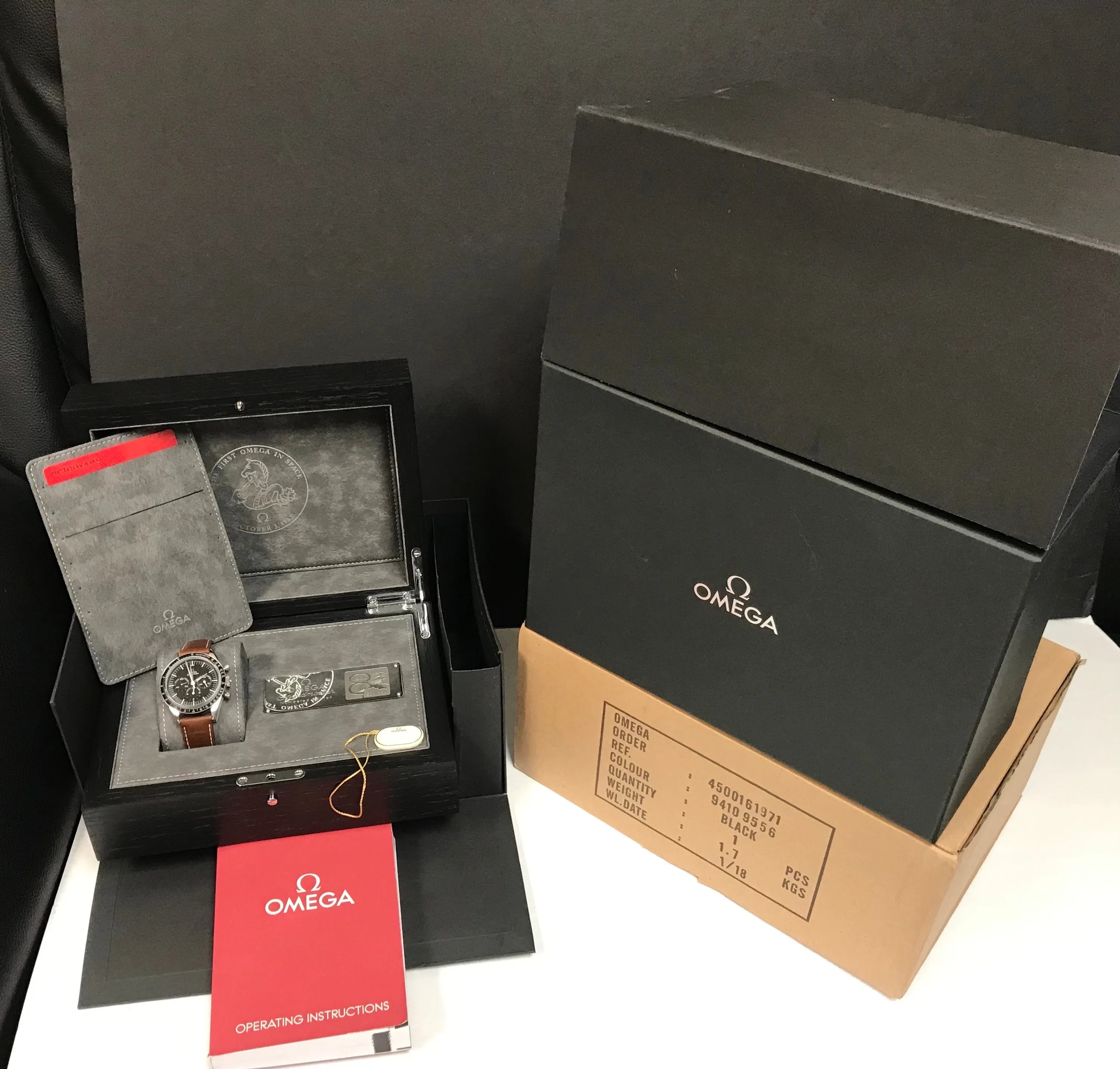Omega Speedmaster Moonwatch First Omega In Space 311.32.40.30.01.001 Black Dial Manual Wind Men's Watch