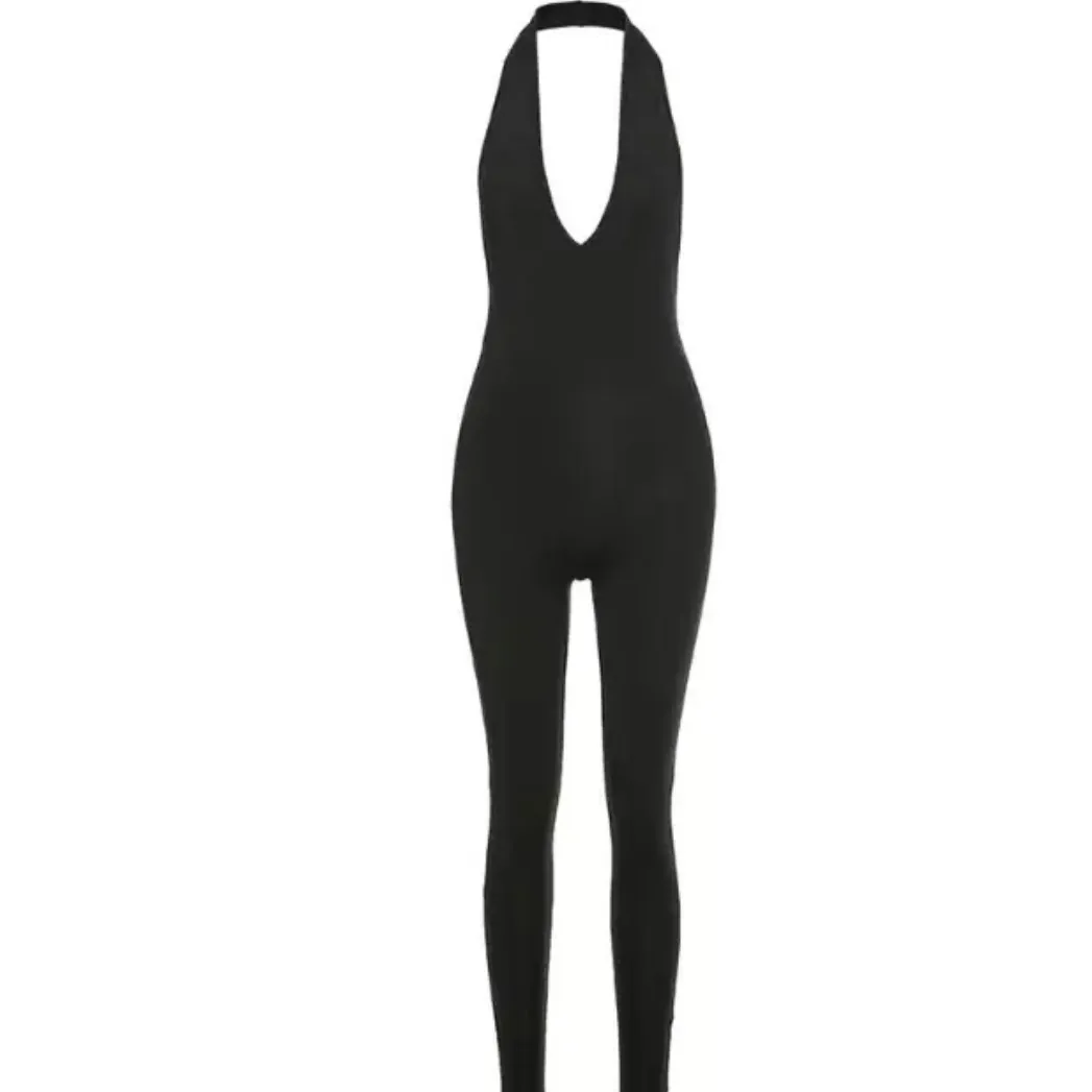 One piece v-neck jumpsuit