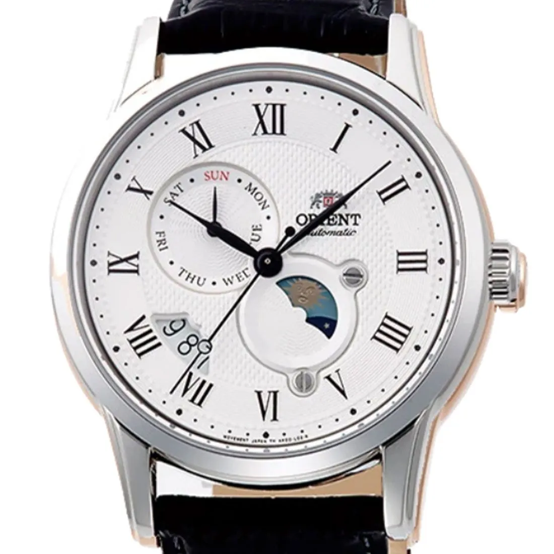 Orient Automatic Sun Moon Leather Casual Watch RA-AK0008S10B RA-AK0008S