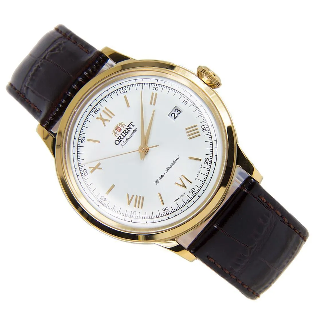 Orient FAC00007W0 AC00007W Bambino Gold Case Leather Band Watch