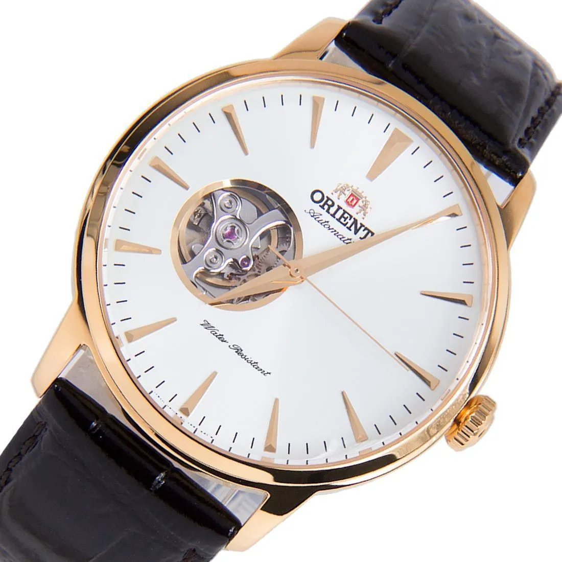 Orient Mechanical Esteem II Leather FAG02002W0 AG02002W Open Heart Dial Watch