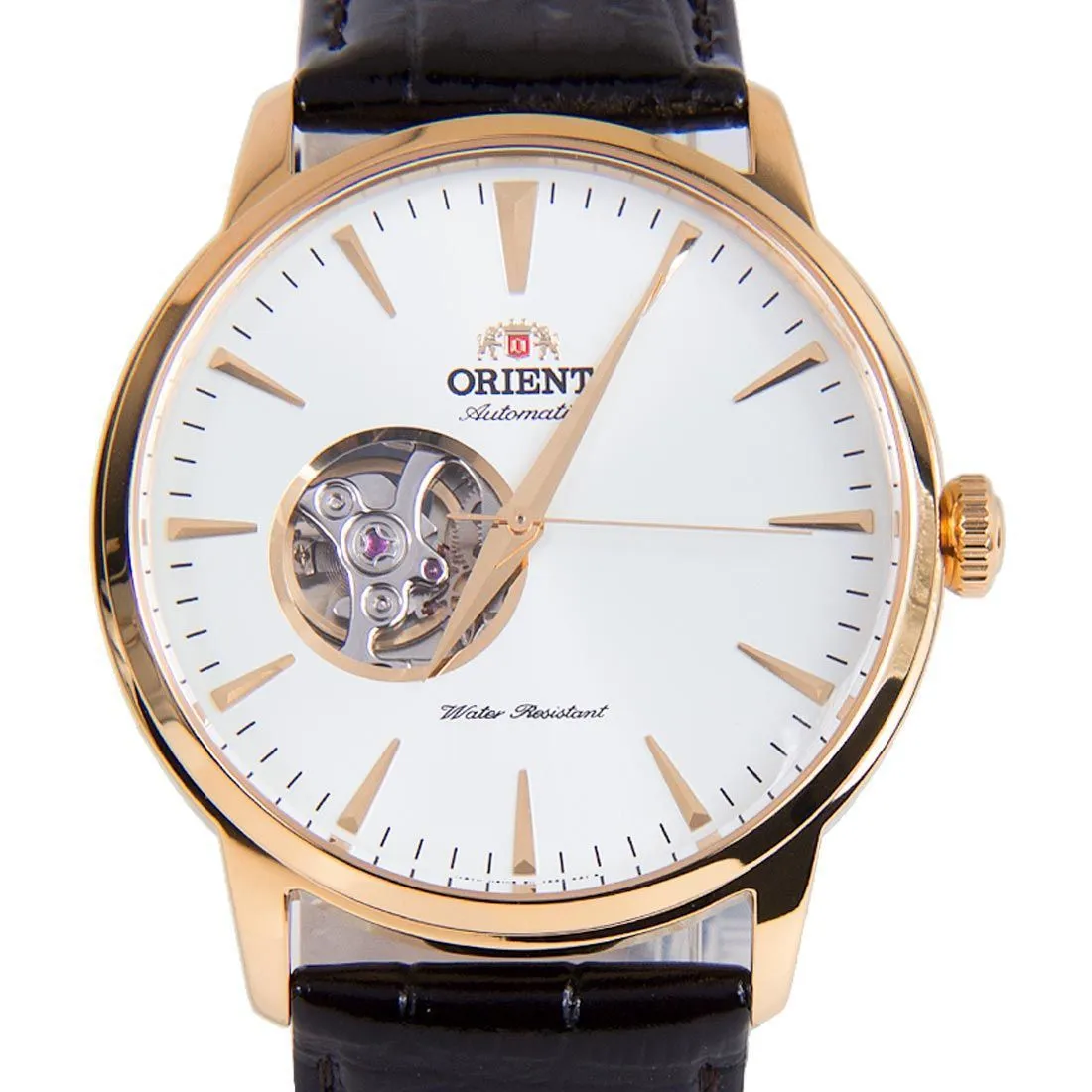 Orient Mechanical Esteem II Leather FAG02002W0 AG02002W Open Heart Dial Watch