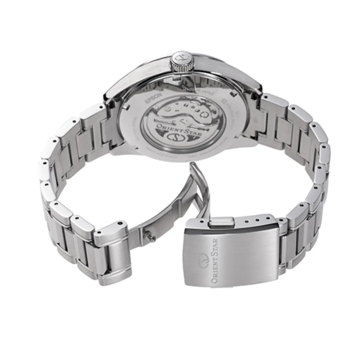 Orient Star RE-BY0004A M34 F7 Semi Skeleton Blue Dial Mother of Pearl Watch