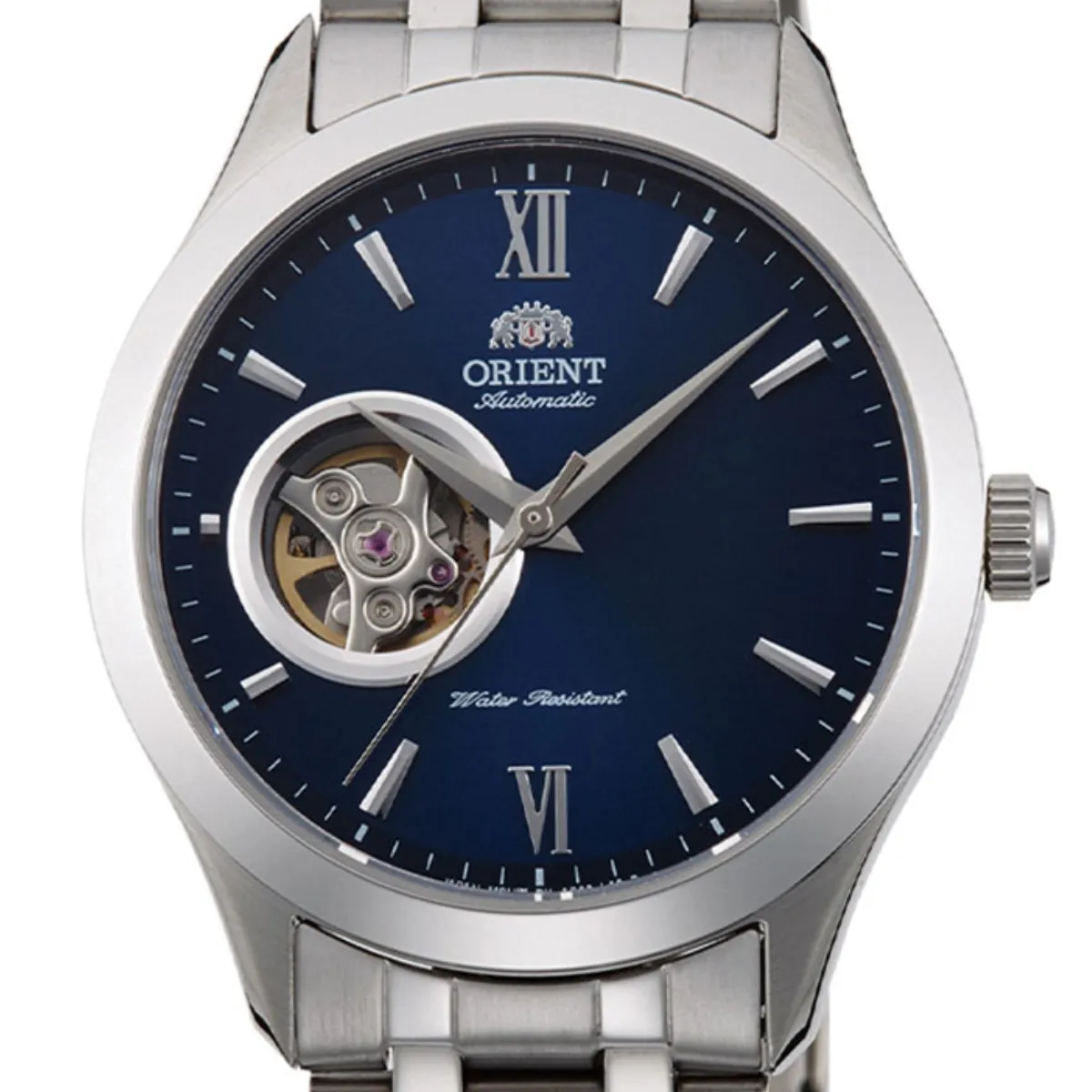 Orient TAG03001D Classic Contemporary Open Heart Blue Dial Casual Automatic Watch