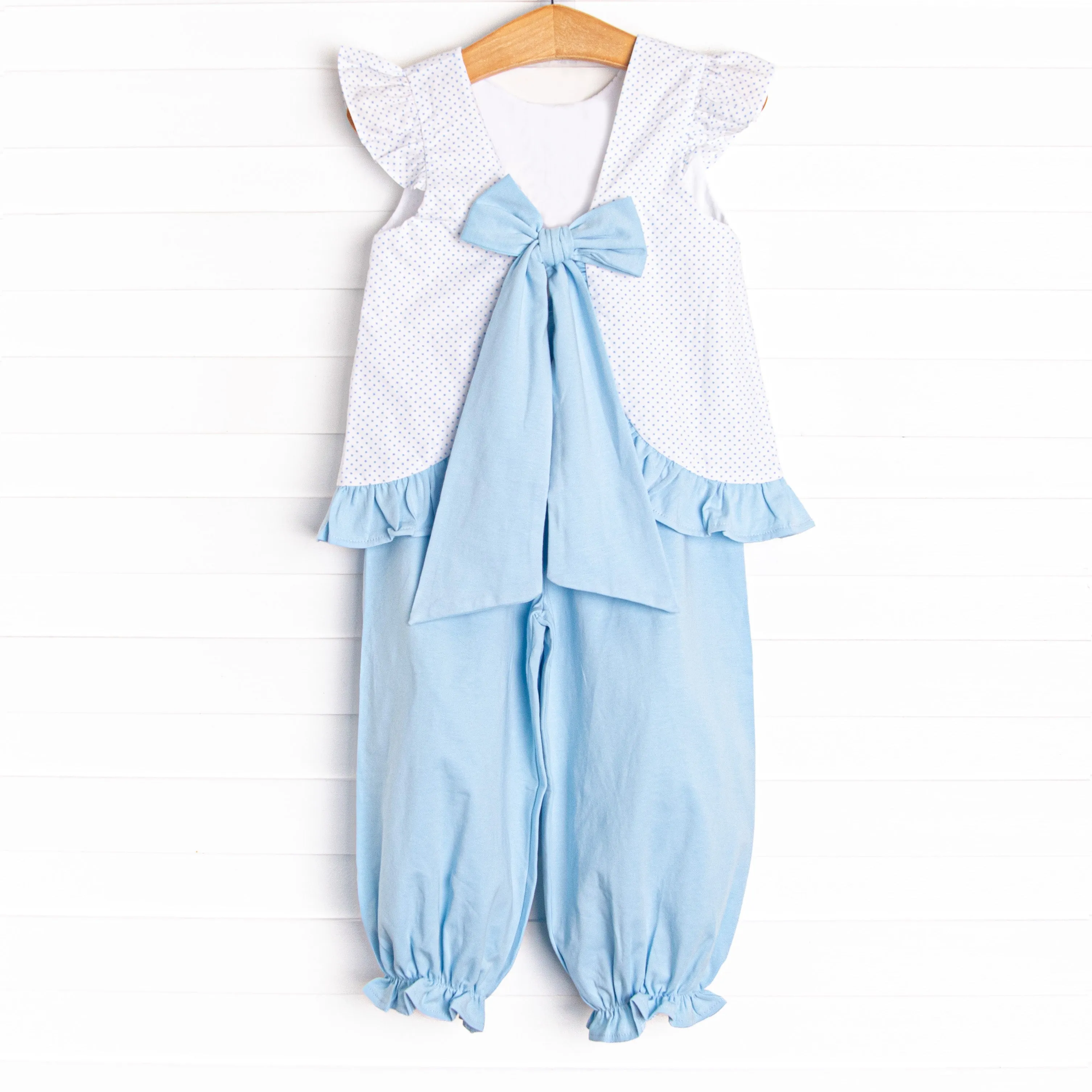 Over the Rainbow Smocked Pant Set, Blue