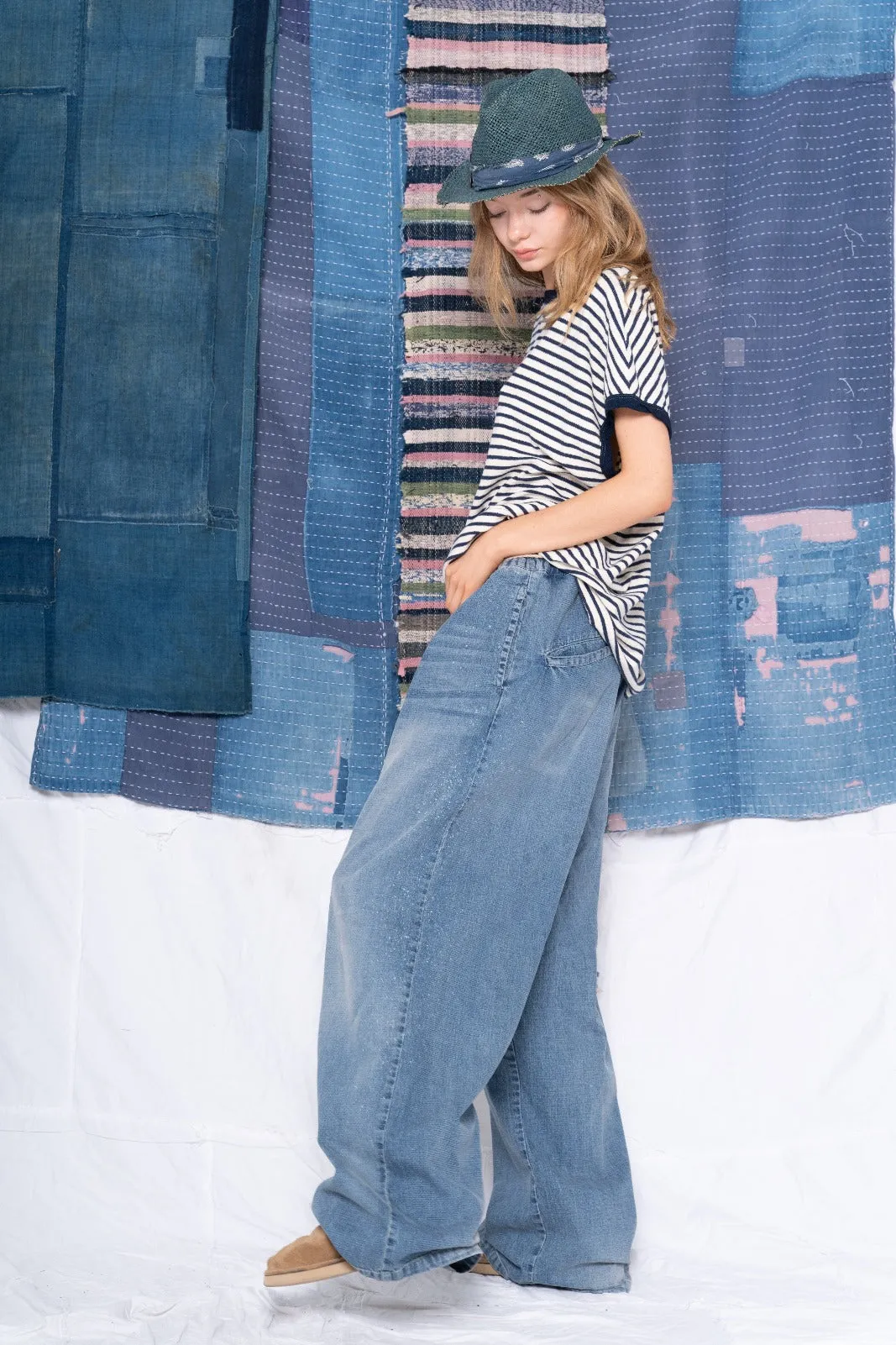 P73 Flare Pleated Japanese Selvedge Denim