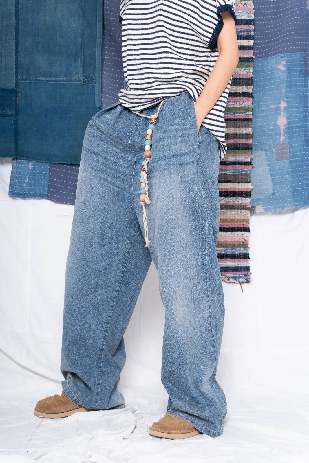 P73 Flare Pleated Japanese Selvedge Denim