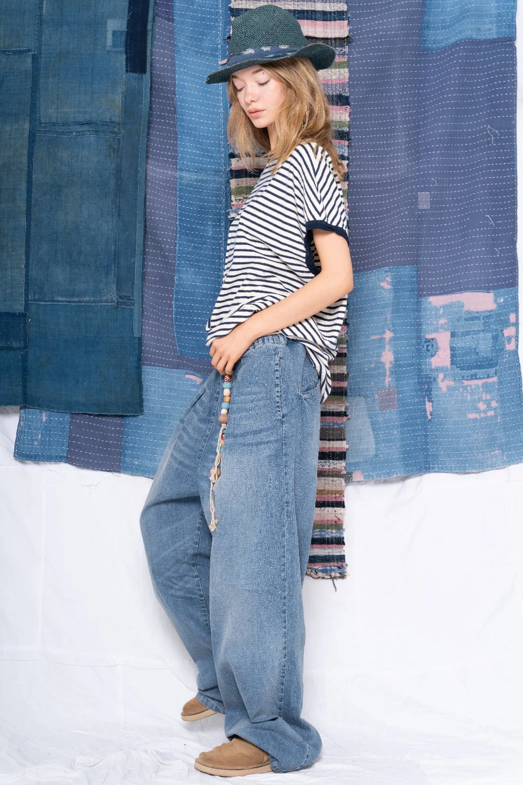 P73 Flare Pleated Japanese Selvedge Denim
