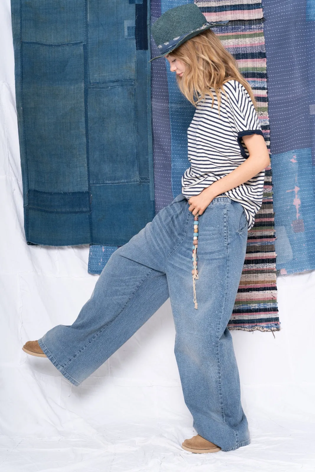 P73 Flare Pleated Japanese Selvedge Denim