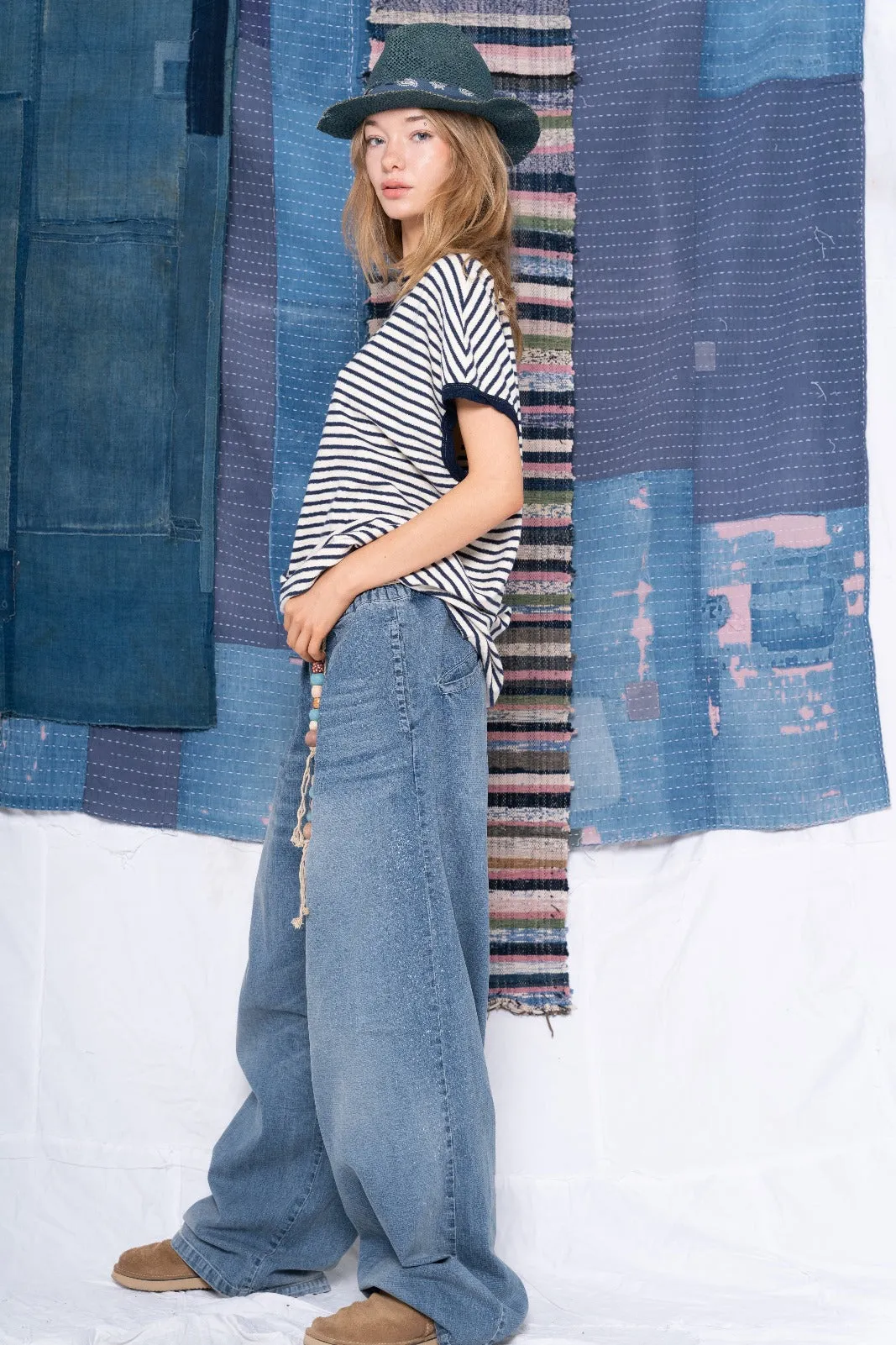 P73 Flare Pleated Japanese Selvedge Denim