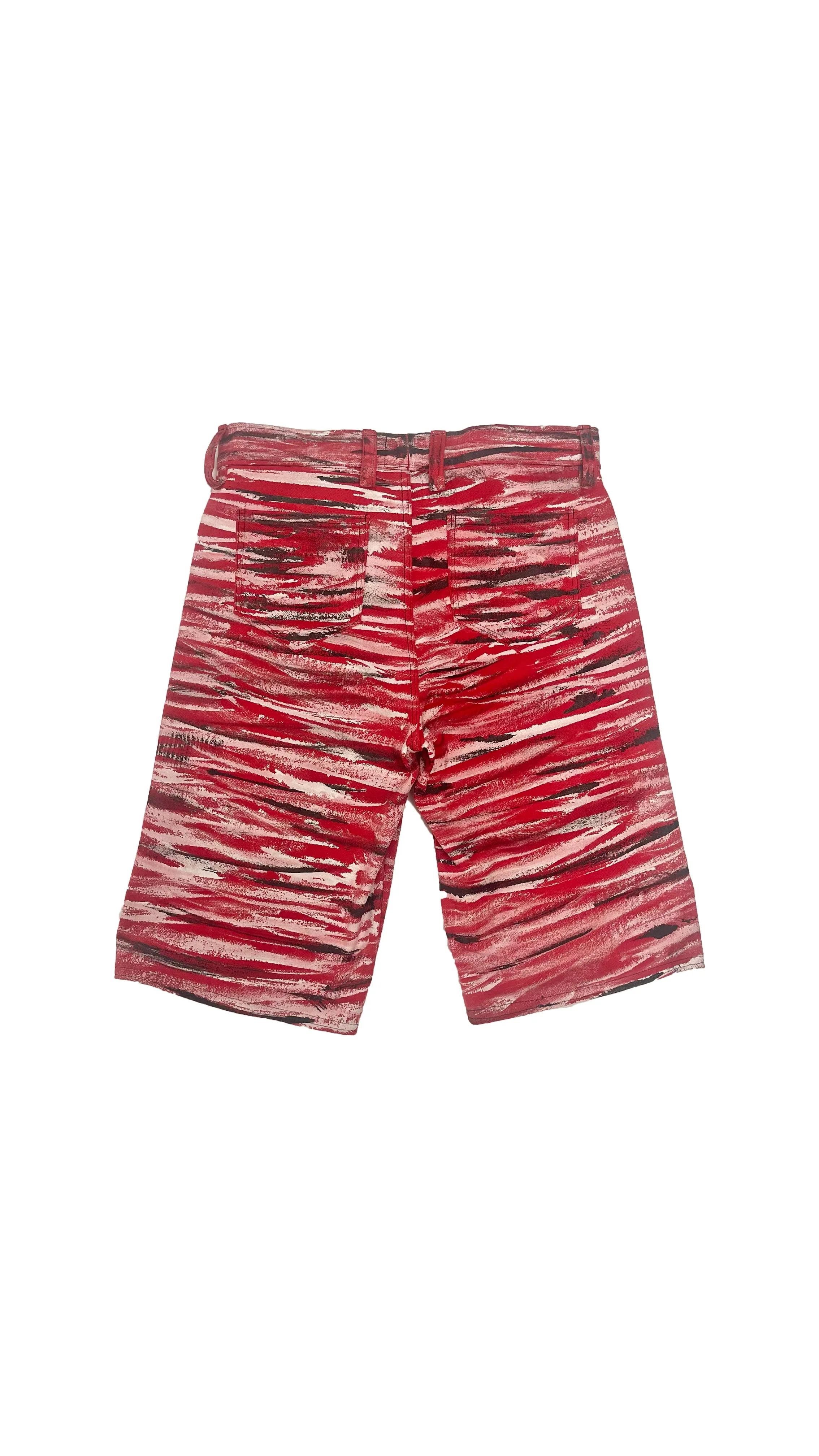 PAINT STREAK RED SHORTS