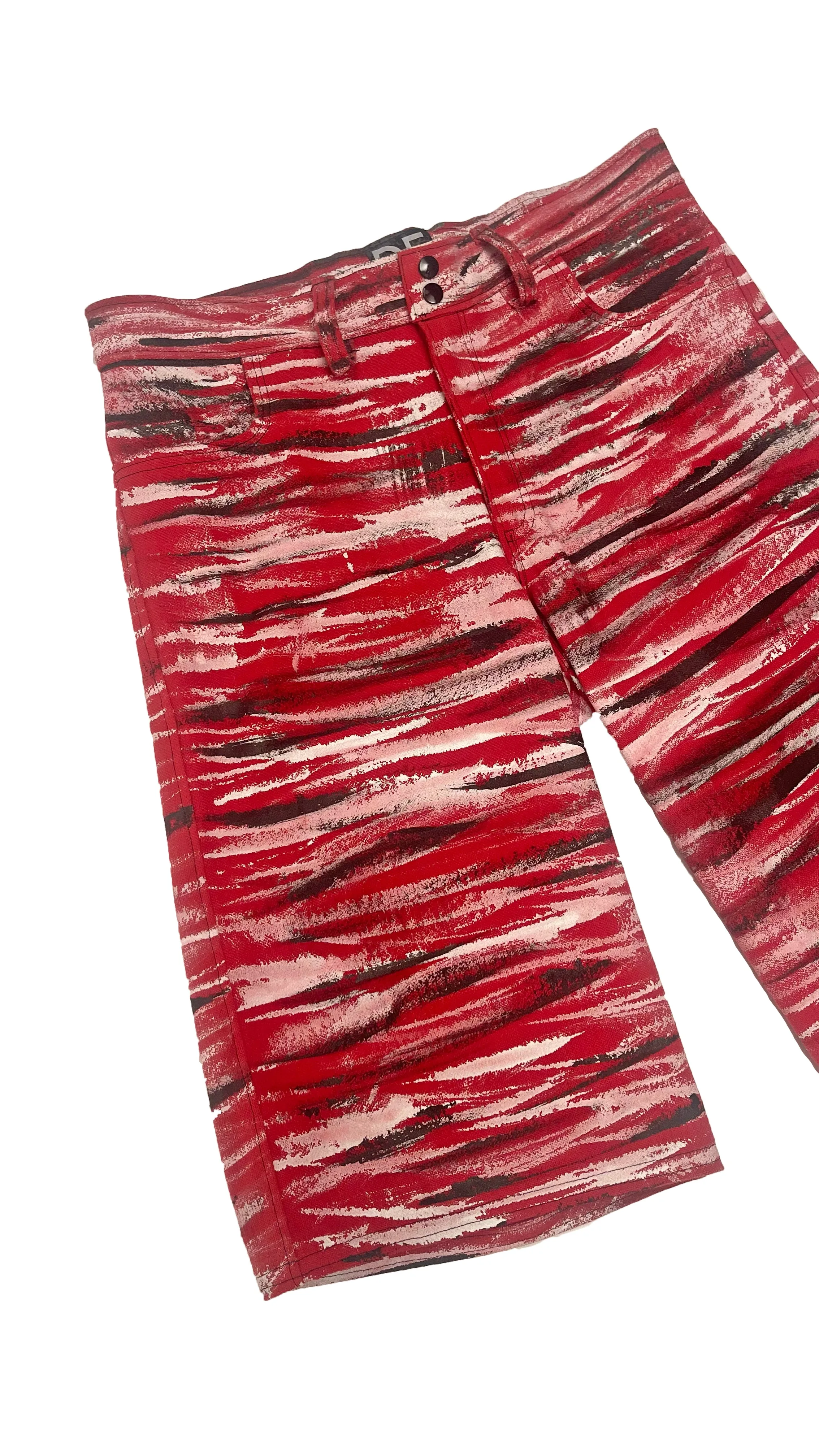 PAINT STREAK RED SHORTS