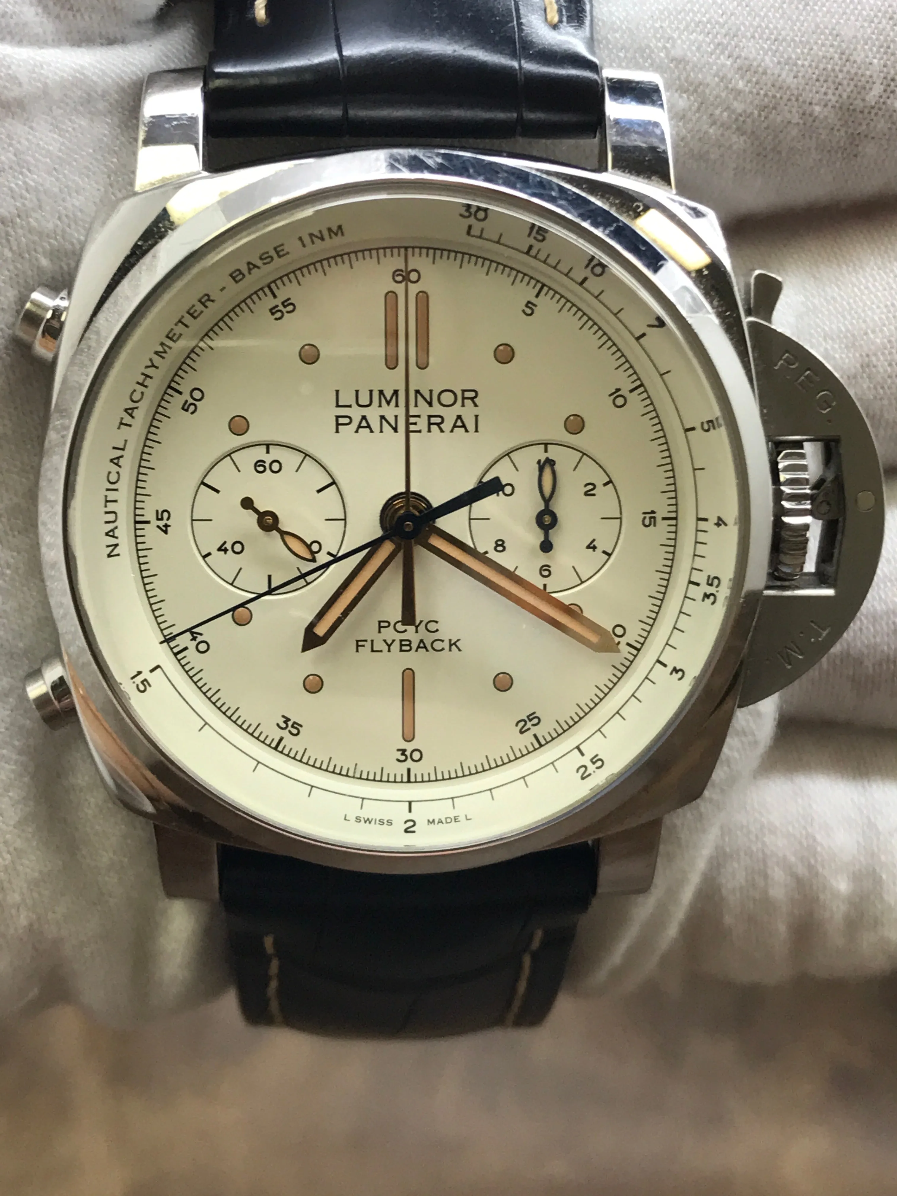 Panerai Luminor 1950 PAM00654 Ivory Dial Automatic Men's Watch