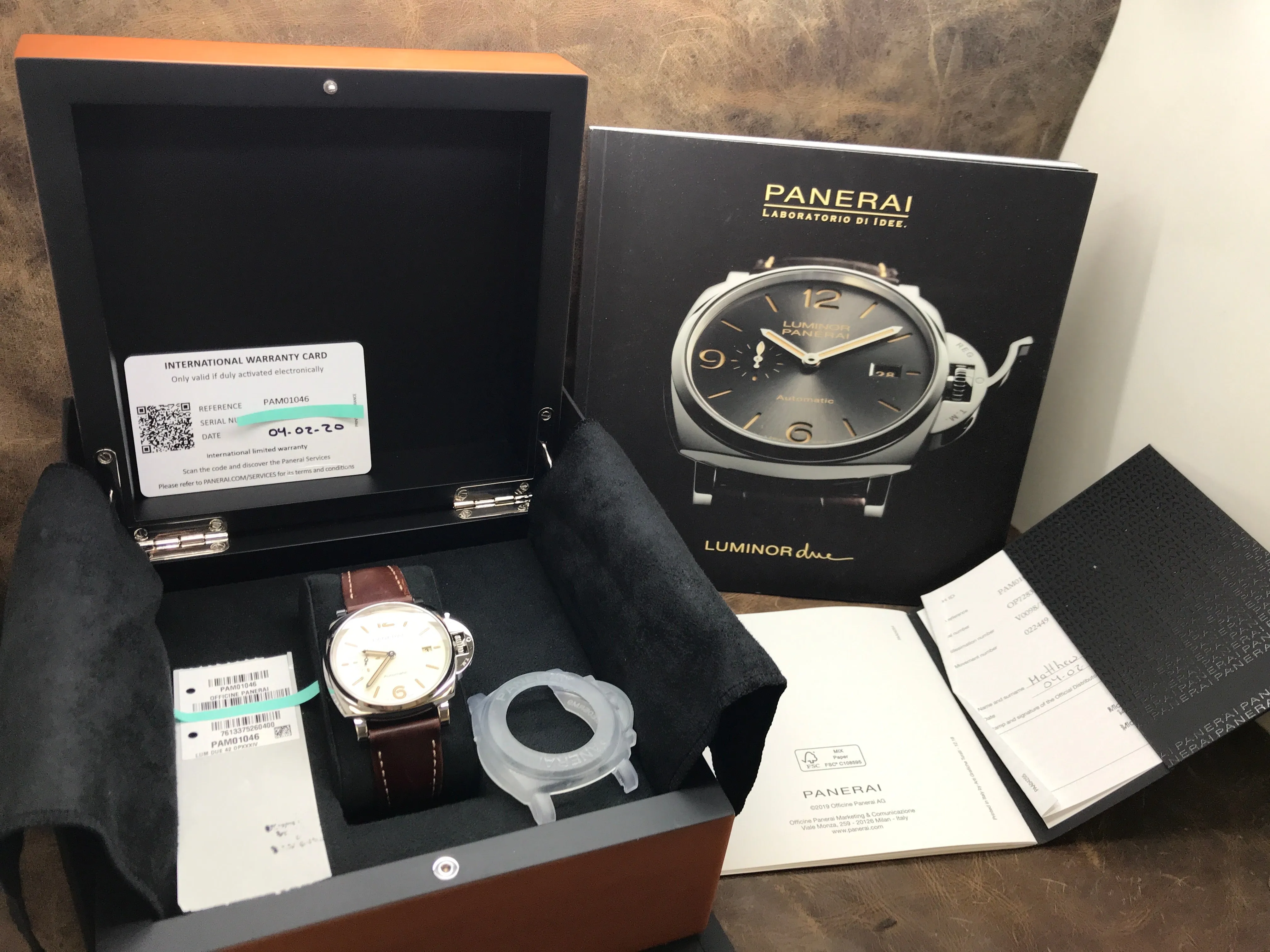 Panerai Luminor Due PAM01046 White Dial Automatic Men's Watch