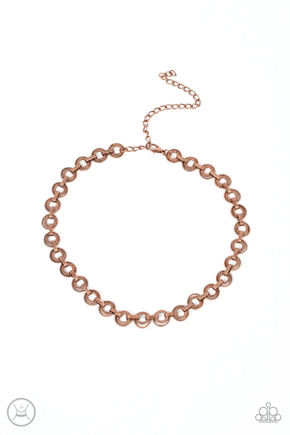 Paparazzi - Grit and Grind - Copper Choker Necklace