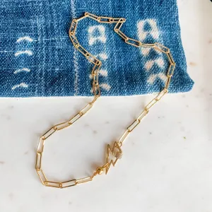 Paperclip Collarbone Statement Necklace