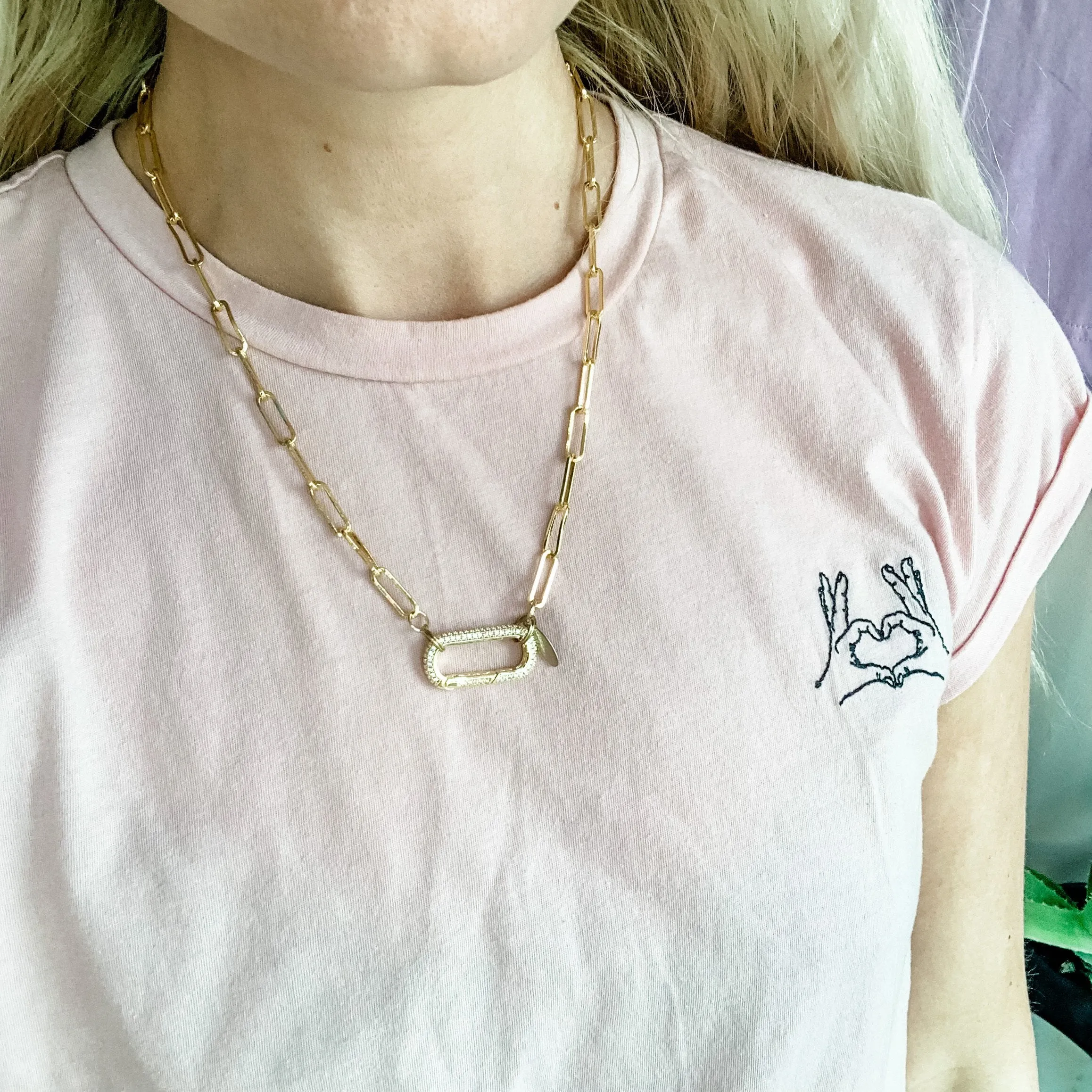 Paperclip Collarbone Statement Necklace