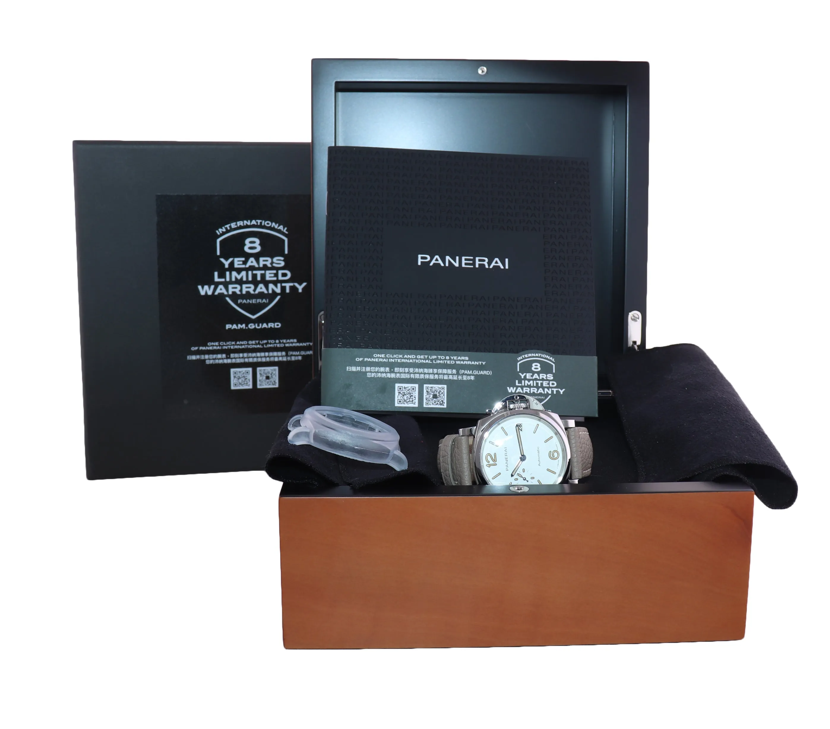 PAPERS Ladies Panerai Luminor Due PAM01043 Steel 38mm Automatic White Watch