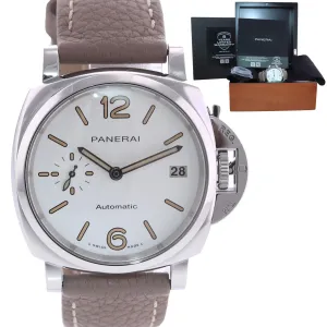 PAPERS Ladies Panerai Luminor Due PAM01043 Steel 38mm Automatic White Watch