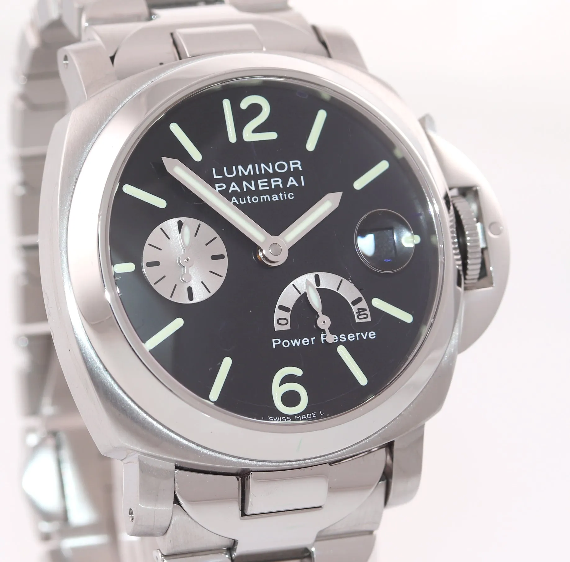 PAPERS MINT Panerai PAM 126 Luminor Stainless Automatic 40MM Watch Steel Box