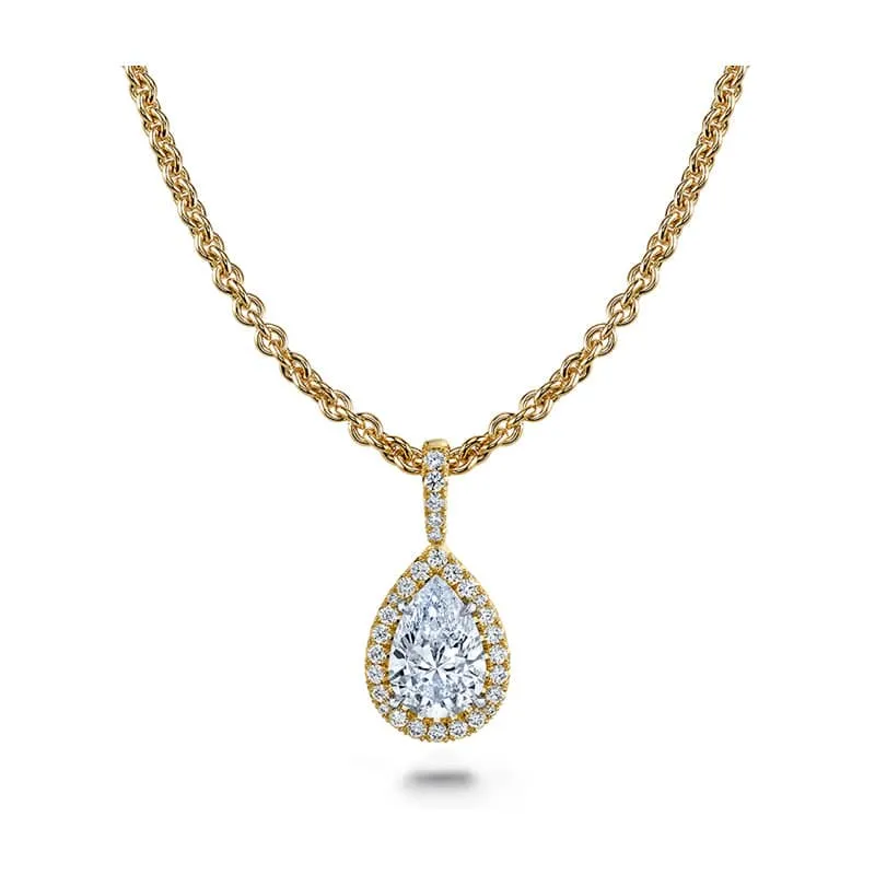 Pear Shaped Diamond Necklace