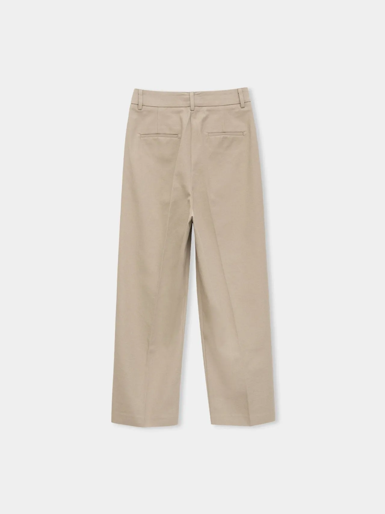 Pleated Cotton Chino