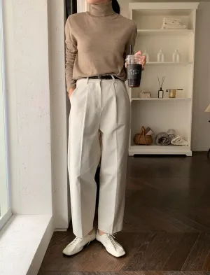 Pleated Cotton Chino