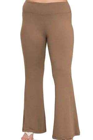 Plus Size Just Breathe Mocha Flare Butter Yoga Pants
