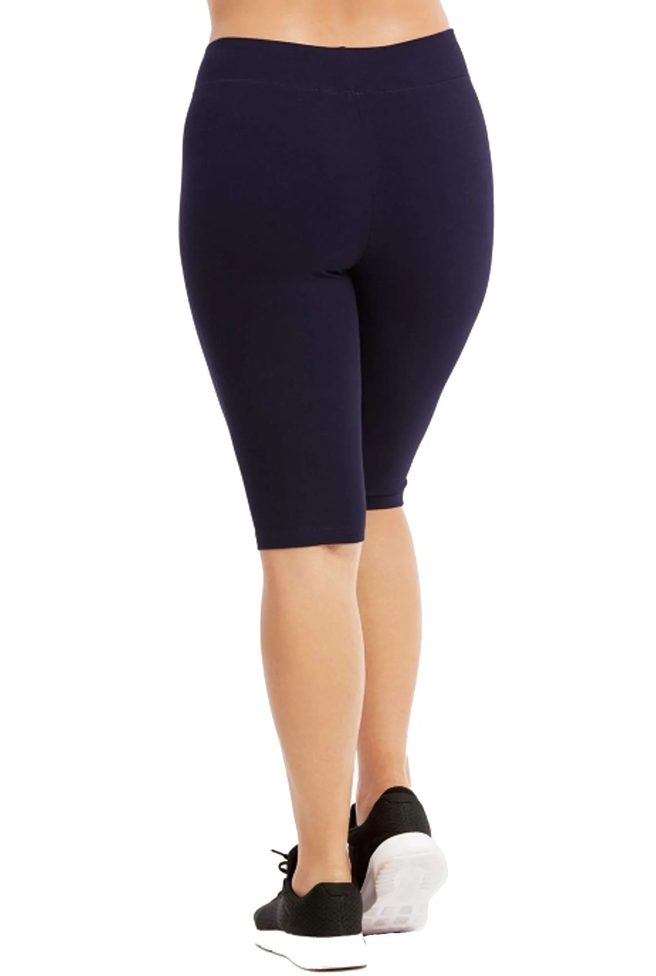 Popular Womens Bike Shorts Plus Size - Cotton Biker Shorts. Bermuda Long Shorts for Women. Great Gym, Workout & Yoga Shorts,
