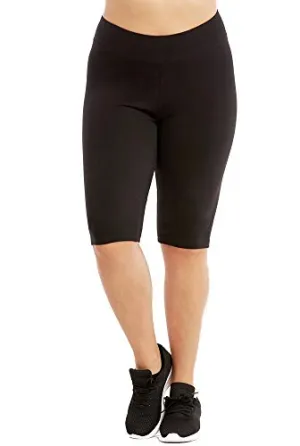 Popular Womens Bike Shorts Plus Size - Cotton Biker Shorts. Bermuda Long Shorts for Women. Great Gym, Workout & Yoga Shorts,