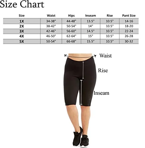 Popular Womens Bike Shorts Plus Size - Cotton Biker Shorts. Bermuda Long Shorts for Women. Great Gym, Workout & Yoga Shorts,
