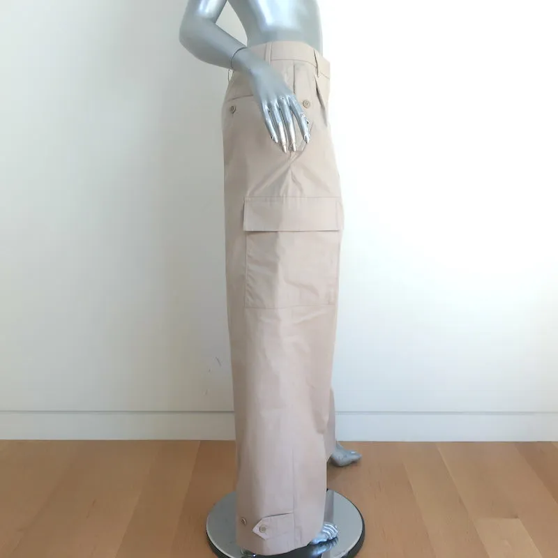 Prada Panama Cargo Pants Beige Cotton-Blend Size 42