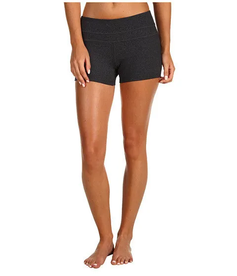 Prana Womens Heather Gray Audrey Wide Waist Band Yoga Shorts Size XS