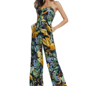 Printed Bohemian Strap Jumpsuit
