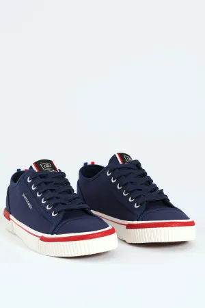 Pulse Basic Vulcanised Lace Up Sneaker - Navy/White