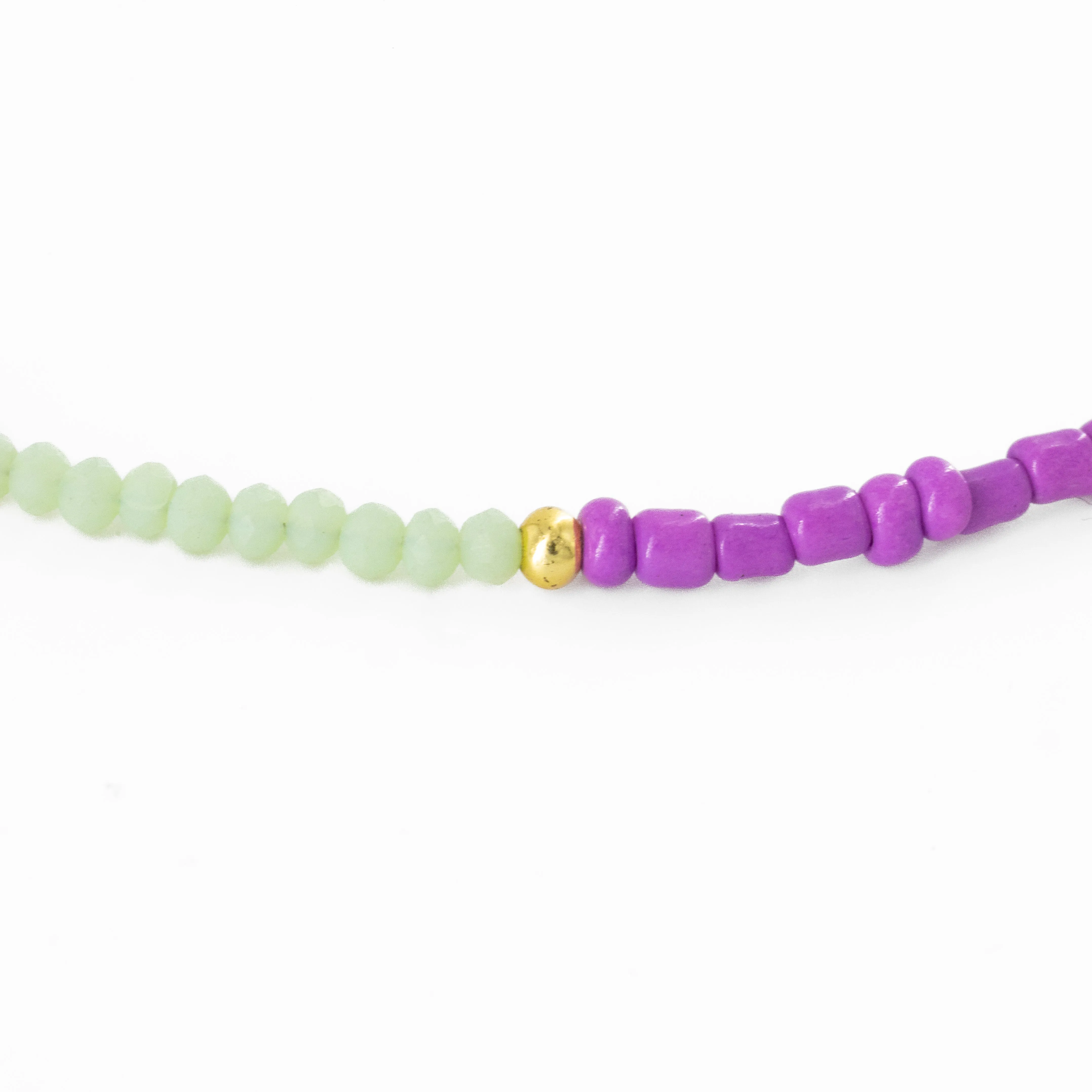 Purple and Mint Beaded Choker