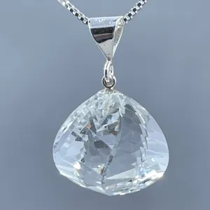 Quartz Crystal Lantern Cut Briolette Necklace