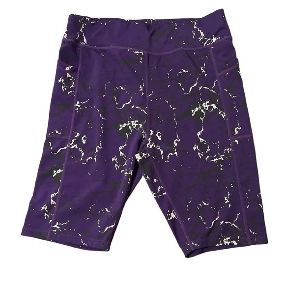 RAG Purple Pockets Bike Shorts Size 2XL EUC #1963