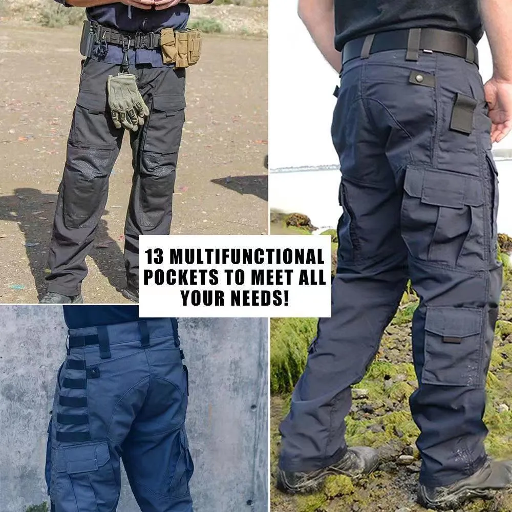 Raider Tactical Pants Black Cargo Pants with Muti-Pockets
