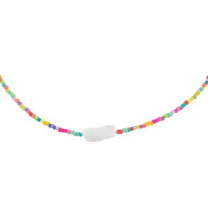 Rainbow Baroque Pearl Color Beaded Choker