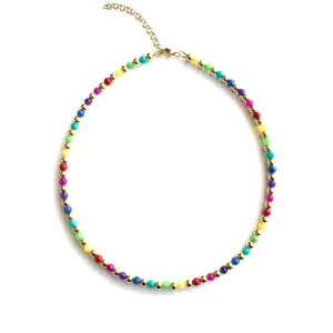 Rainbow Jade Gemstone Beaded Necklace