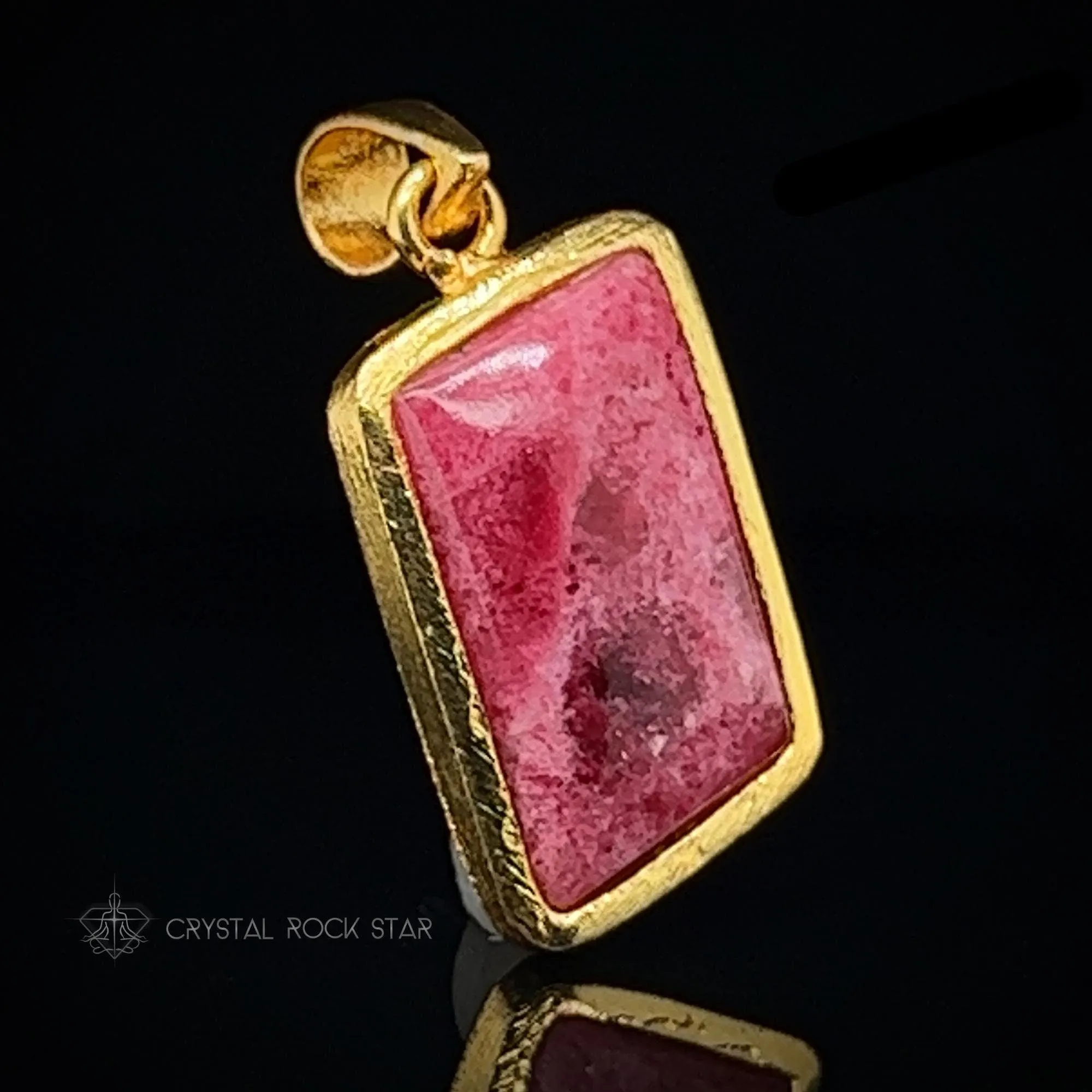 Rare Tugtupite Color Change Crystal Pendant