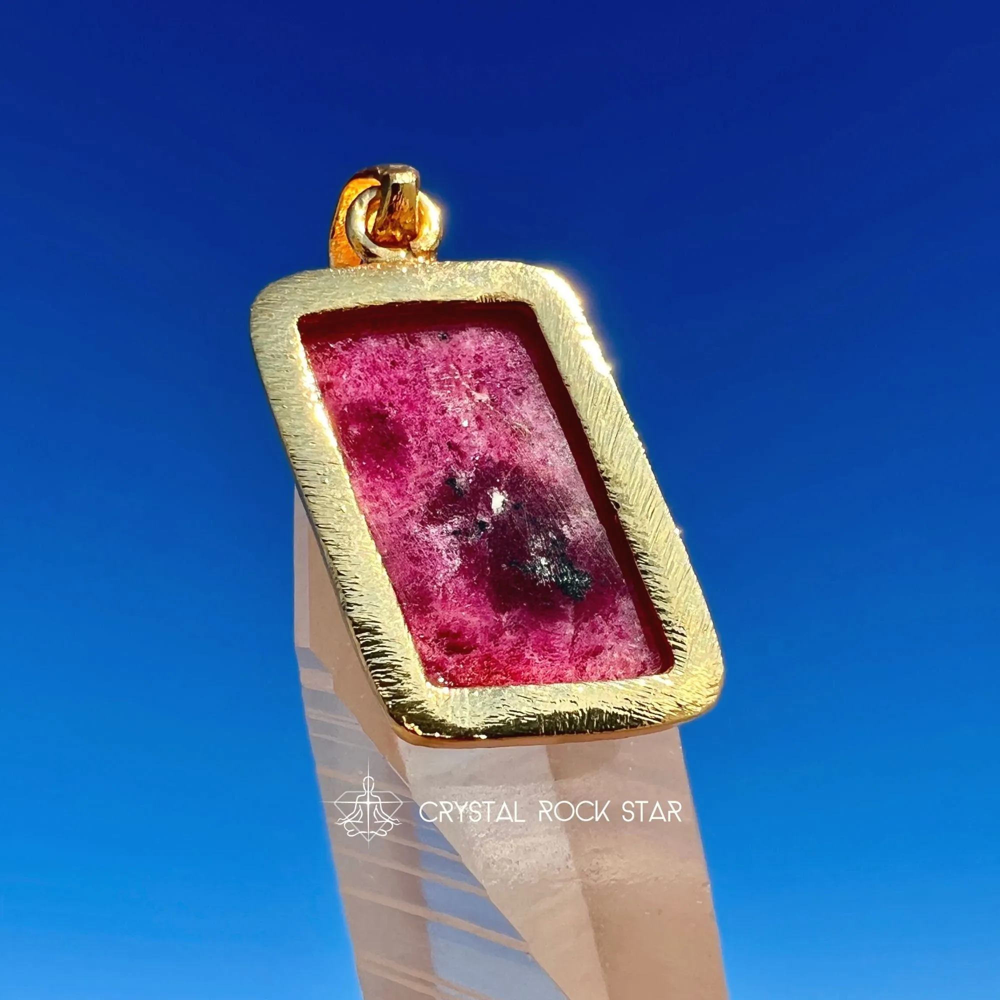 Rare Tugtupite Color Change Crystal Pendant